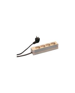 SOCKET STRIP SCHUKO 4WAY 210L