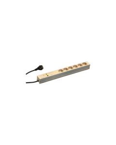 SOCKET STRIP SCHUKO 6-WAY TRANS