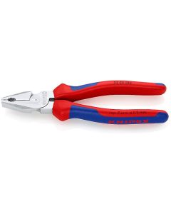 High Leverage Combination Pliers chrome plated with multi-component grips 180 mm, 02 05 180