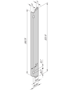 FRONTPL.8U 6HP ST/ST PS ATCA