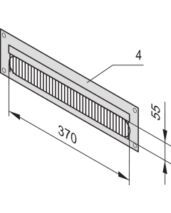 19 PANEL 4U BRUSH CABLE ENTRY