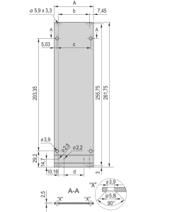 PIU FRONT PANEL 6U 10HP ANODIZED