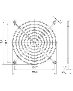 WIRE GUARD (METAL) SREW-ON