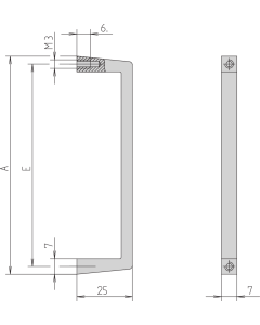 HANDLE ALUMINIUM 48MM