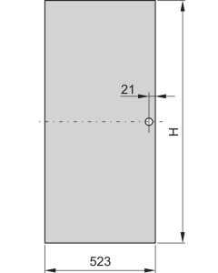 STEEL DOOR 25U 600W RAL 7021