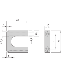 FRONTHANDLE 3U MULTIPAC (2PCS/KIT)