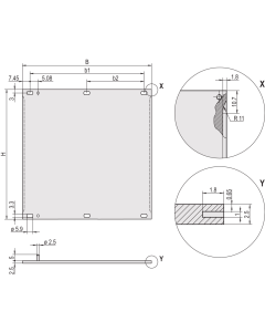FRONT PANEL EMC 2U 84HP