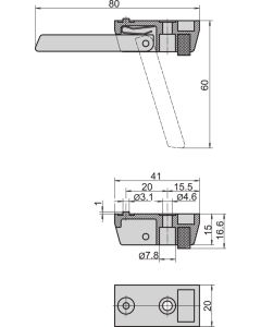 FOOT W. TIPUP ALUMINIUM