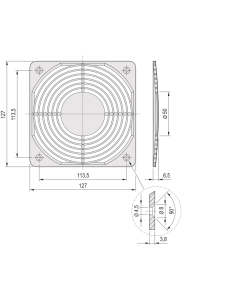 FAN GUARD SCREW-ON TYPE