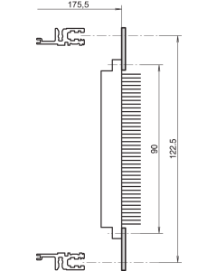 FLAT RAIL 40HP DIN41612 4PC