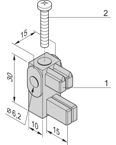 MOUNT.BLOCK VERTIC.BUSBAR 4X