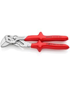 Pliers Wrench insulated chrome plated with dipped insulation, VDE-tested 250 mm, 86 07 250