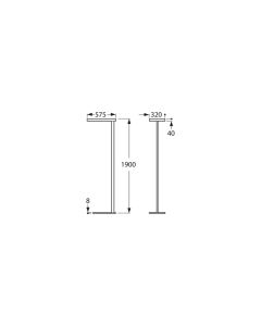 LED workplace standard lamp, FRF218452