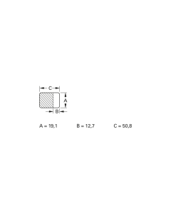 Foil label 550-11401, A 19.1, B 12.7, C 50.8 mm, white, 150 labels