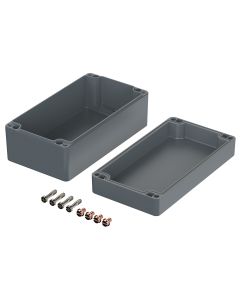 Aluminum enclosure, W 120, L 220, H 90 mm, Lh 30, M 6