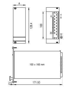 PSU Front Panel for Maxpower 180, Single