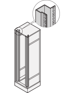 19 PANEL/SLIDE MOUNT 34U ZINC (2X)