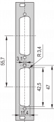PART.FRTPL.3U 4HP 2X25WAY DC